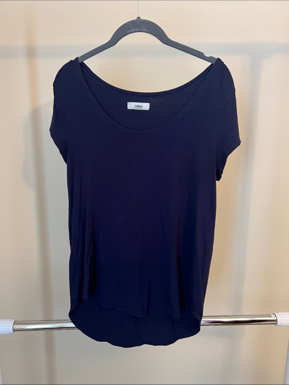 Cupio Navy Scoop Neck Short Sleeve Tee